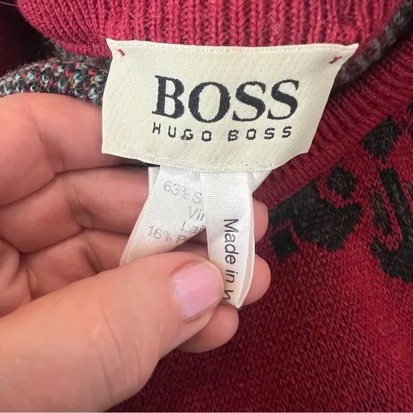 Hugo Boss southwestern sweater alpaca wool blend mens unisex oversized - Picture 3 of 8